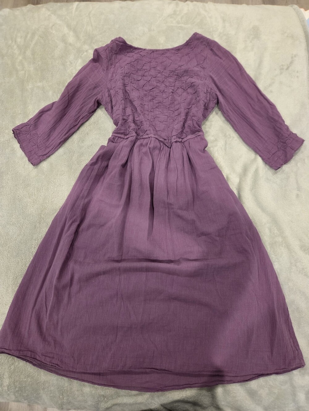 April Cornell Purple Midi Summer Dress